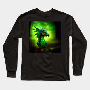 Spiny Green Baby Dragon Long Sleeve T-Shirt